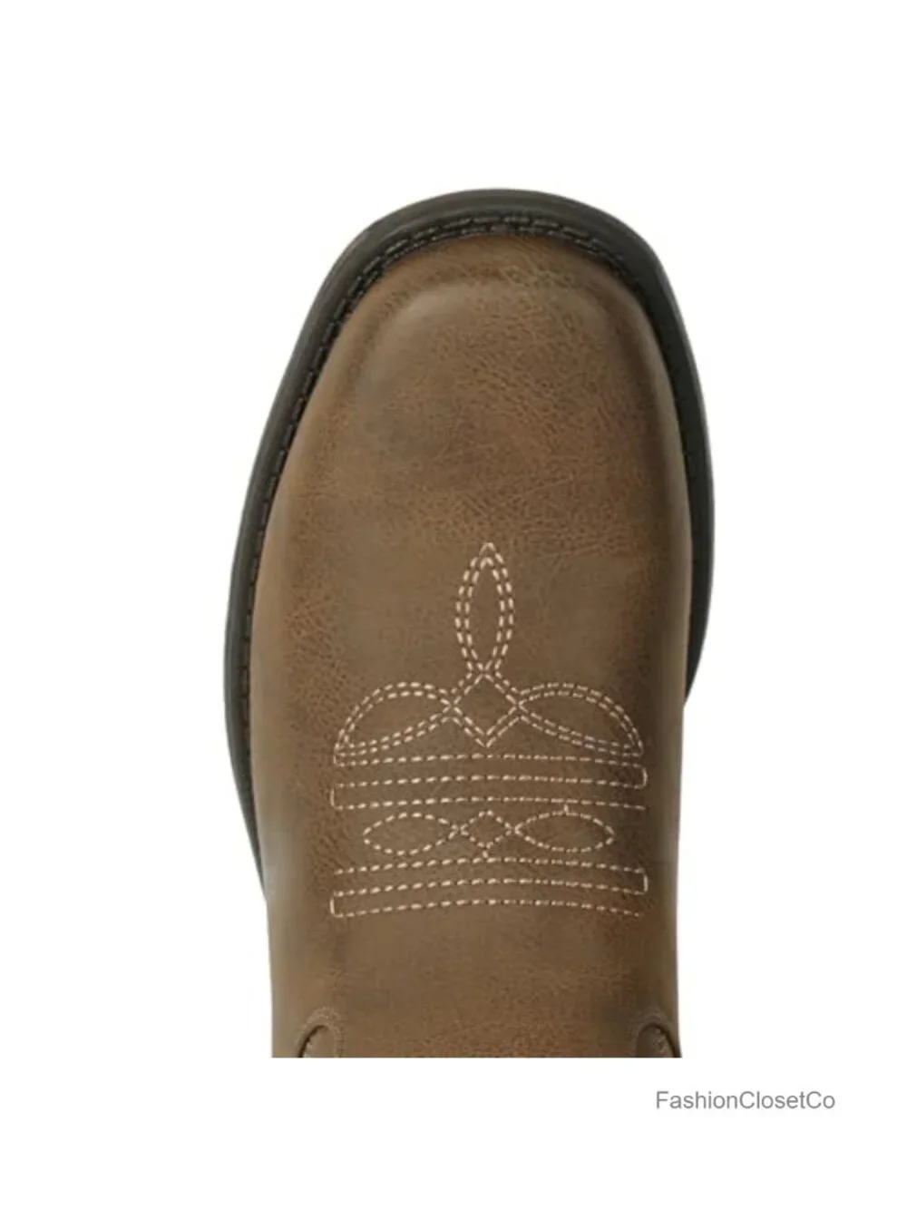 Women Square Toe Ankle Cowgirl Embroidered Western Boots Pull-On